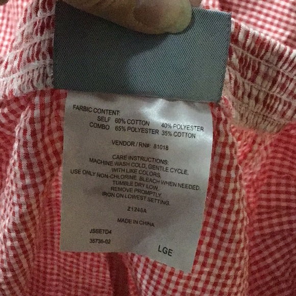 Vintage Blair Red/White Checkered Crop Pants - Picture 5 of 5